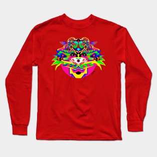 sphinx alien alebrije in ecopop mexican patterns robot arts kaijus Long Sleeve T-Shirt